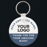 Porte-clés Nom de l'employé personnalisé Logo texte Appréciat<br><div class="desc">Personnalisez facilement ces Logo d'entreprise en bloc Nom de l'employé personnalisé Logo de texte Appréciation porte - clés avec texte, nom de l'entreprise ou du parti, logo de l'entreprise, photo ou toute image. Un design d'affaires simple et formel dans des couleurs bleu marine et blanc entièrement personnalisable, sans-serif polices de...</div>