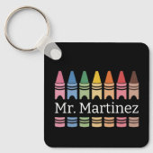 Porte-clés Nom de l'enseignant Crayon personnalisé Cute Back (Recto)