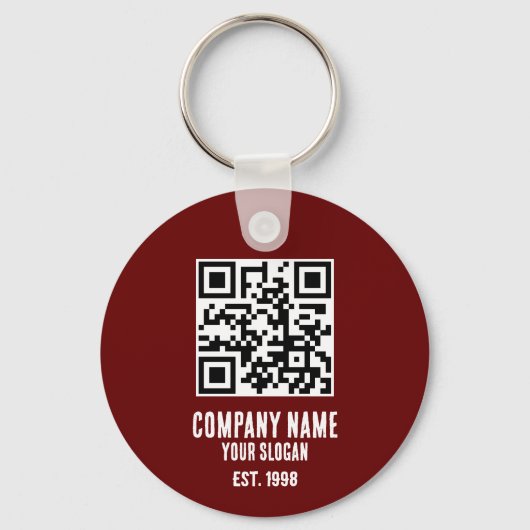 Porte-clés Nom de l'entreprise, code QR (Recto)