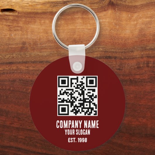 Porte-clés Nom de l'entreprise, code QR (Recto)