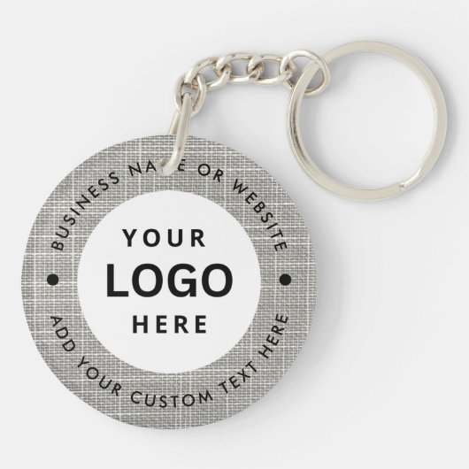 Porte-clés Nom de l'entreprise et logo (Dos)