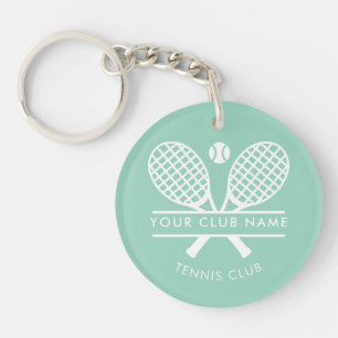 Porte-clés Nom de l'équipe de club de tennis sur gazon person