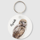 Porte-clés Nom de l'oiseau d'hibou (Recto)