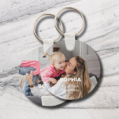 Porte-clés Nom de maman 2 Photo Simple