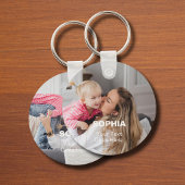 Porte-clés Nom de maman 2 Photo Simple