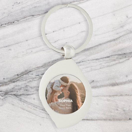 Porte-clés Nom de maman Photo Simple