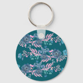 Porte-clés Nom de personnalisation des fleurs magiques (Verso)