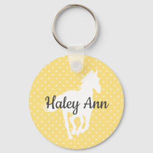 Porte-clés Nom de pois de silhouette de cheval