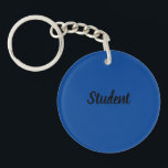 Porte-clés Nom de texte personnalisé de l'étudiant Porte - cl<br><div class="desc">Nom du texte de l'étudiant Porte - clé acrylique Taille de police aimée Deep Blue Arrière - plan Shape Circle (monoface) Nice Look Porte - clé acrylique</div>