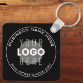 Porte-clés Nom de votre entreprise, site Web + image téléchar (Verso)