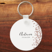 Porte-clés Nom d'élégant Script pour Anniversaire (Recto)