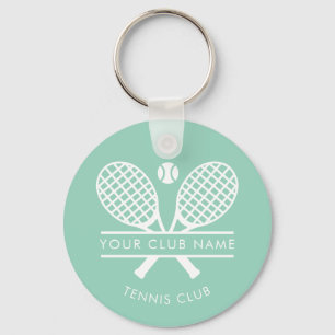 Porte-clés Nom d'équipe de club de tennis sur gazon moderne p
