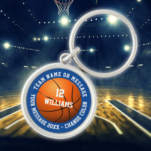 Porte-clés Nom d'équipe personnalisé Numéro Équipe Basketball