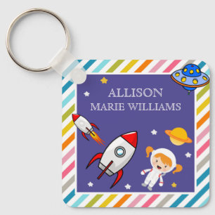 Porte-clés Nom des filles des fusées spatiales astronautes