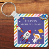 Porte-clés Nom des filles des fusées spatiales astronautes (Recto)
