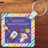 Porte-clés Nom des filles des fusées spatiales astronautes (Verso)