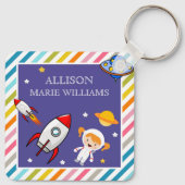Porte-clés Nom des filles des fusées spatiales astronautes (Dos)