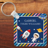 Porte-clés Nom des garçons de fusée de l'espace extérieur ast (Recto)