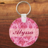 Porte-clés Nom des roses roses, Porte - clé des initiales (Recto)