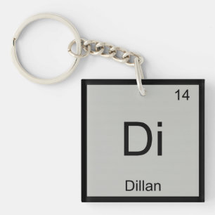 Porte-clés Nom Dillan Chimie Élément Tableau périodique