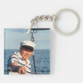 Porte-clés Nom du capitaine Bateau Compass Ancre Photo Retour (Dos)