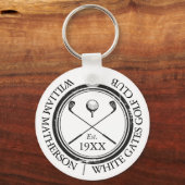 Porte-clés Nom du club de golf classique personnalisé (Recto)