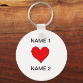 Porte-clés Nom du coeur (Recto)