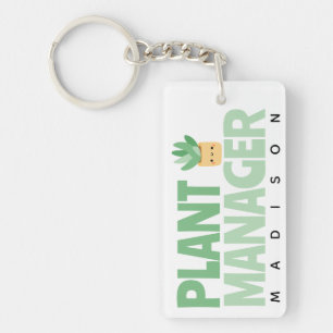 Porte-clés Nom du gestionnaire du Plante personnalisé Cactus