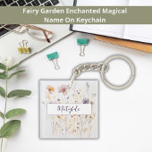Porte-clés Nom Du Jardin Fairy Enchanted Sur Fleur sauvage