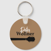 Porte-clés Nom du joueur de guitare Lumière Brown (Recto)