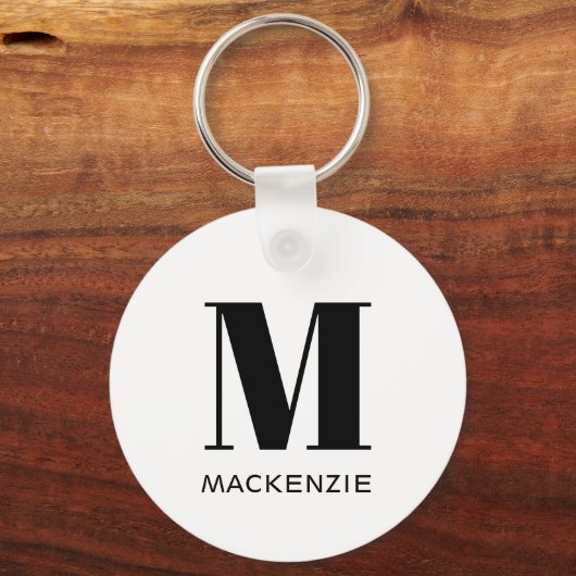 Porte-clés Nom du monogramme simple (Recto)