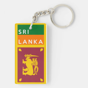 Porte-clés nom du pays du drapeau sri lanka