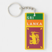 Porte-clés nom du pays du drapeau sri lanka (Devant)