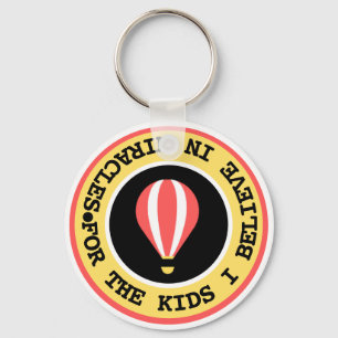 Porte-clés Nom du réseau Enfants Miracle personnalisé Rouge J