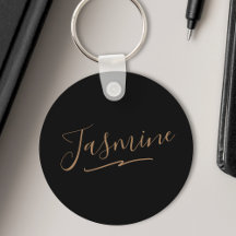 Nom du script féminin en or noir moderne