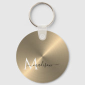 Porte-clés Nom du script métal radial or (Recto)