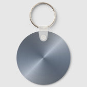 Porte-clés Nom du script métallique métallique radial argenté (Verso)