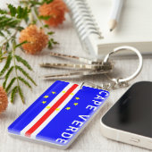 Porte-clés nom du symbole du pays cape verde (Devant droit)