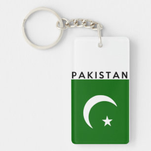 Porte-clés nom du texte du drapeau du pays pakistan