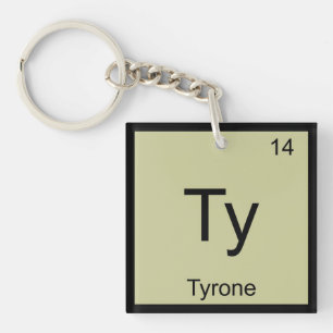 Porte-clés Nom du tyrone Élément de chimie Tableau périodique