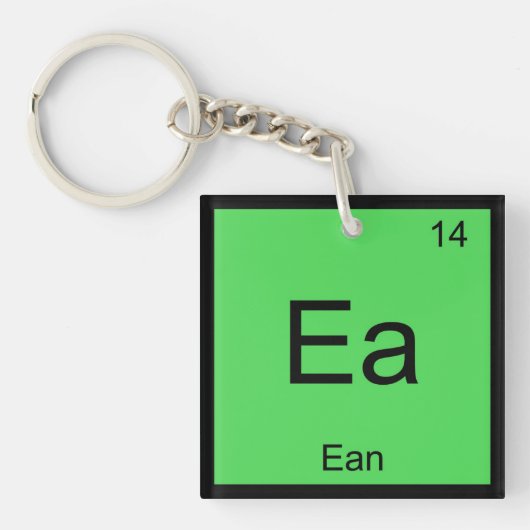 Porte-clés Nom Ean Chimie Élément Tableau Périodique (Devant)