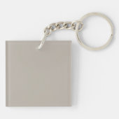 Porte-clés Nom et initiales élégants Gris (Dos)