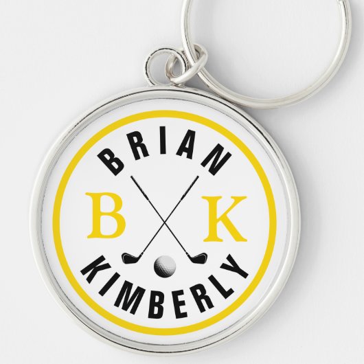 Porte-clés Nom et initiales Marque monographie (Devant)