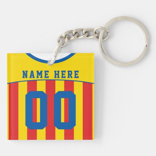 Porte-clés Nom et numéro Clavier Jersey, Football, Football (Dos)