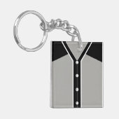 Porte-clés Nom et numéro Clavier Jersey, softball de baseball (Devant gauche)