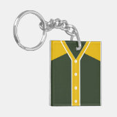 Porte-clés Nom et numéro Clavier Jersey, softball de baseball (Devant gauche)