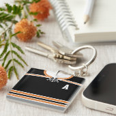 Porte-clés Nom et numéro Hockey Jersey Keyring, Lacrosse (Devant Droit)