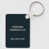 Porte-clés Nom et numéro personnalisés Cape Cod Massachusetts (Verso)