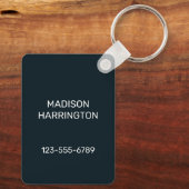 Porte-clés Nom et numéro personnalisés Cape Cod Massachusetts (Verso)