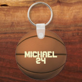 Porte-clés Nom et numéro personnalisés du Porte - clé de bask (Recto)